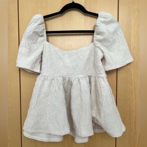 Reformation NWOT Cream Top